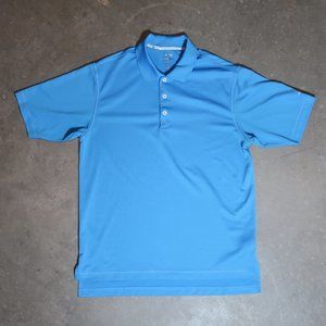Adidas Golf. Men's Medium. Polo. ClimaLite. Light Blue.